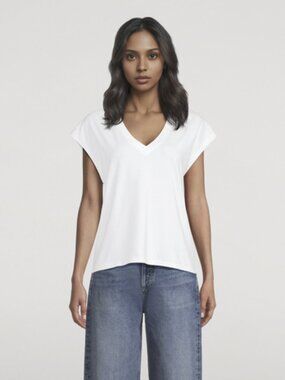 NWT Patrick Assaraf Dolman White T-shirt, sz XS